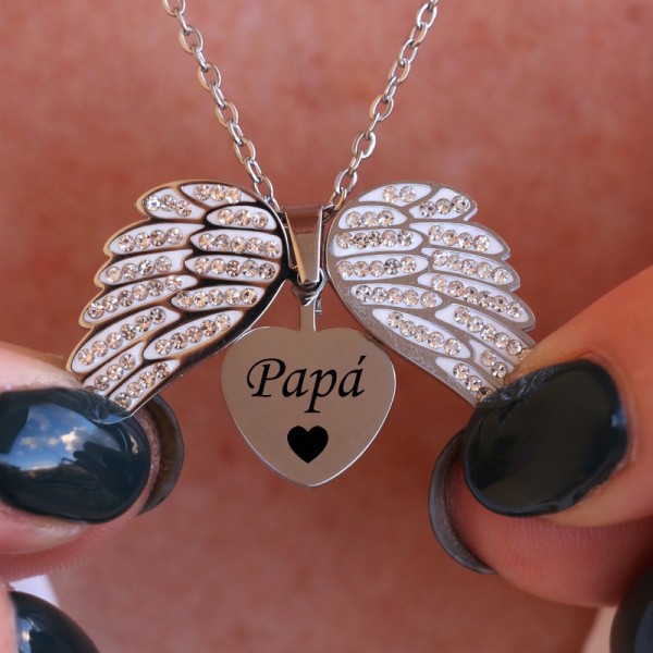 Colar Personalizável Coração com Asas